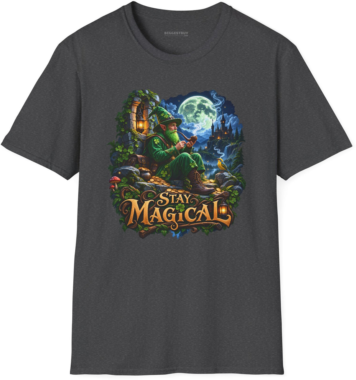 Stay Magical - Softstyle T-Shirt in Dark Heather, front view