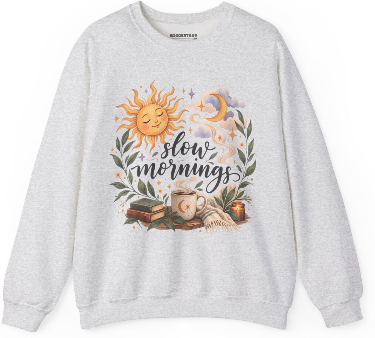 Sunshine Kisses - Crewneck Sweatshirt in Ash, front view
