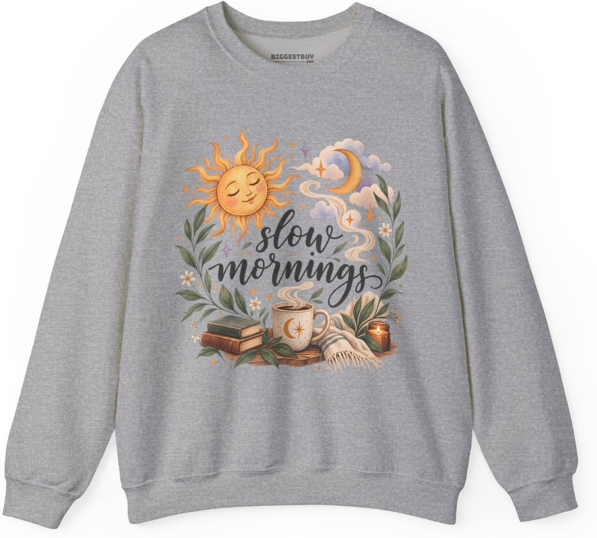 Sunshine Kisses - Crewneck Sweatshirt in Sport Grey, front view