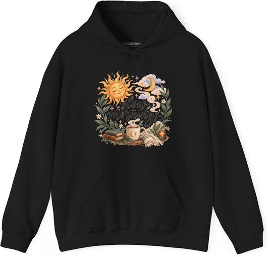 Sunshine Kisses - Pullover Hoodie in Black, front view