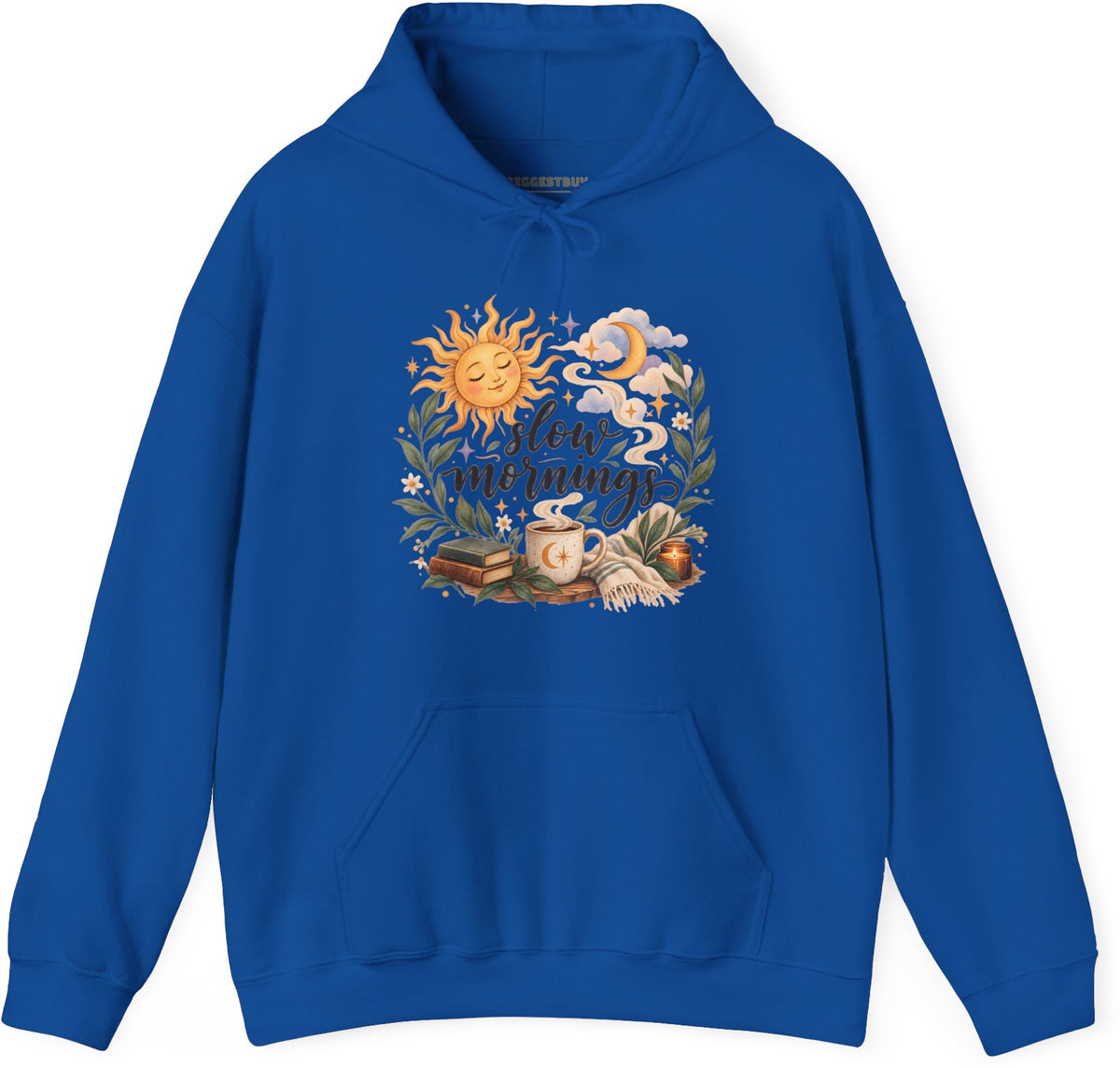 Sunshine Kisses - Pullover Hoodie in Royal, front view