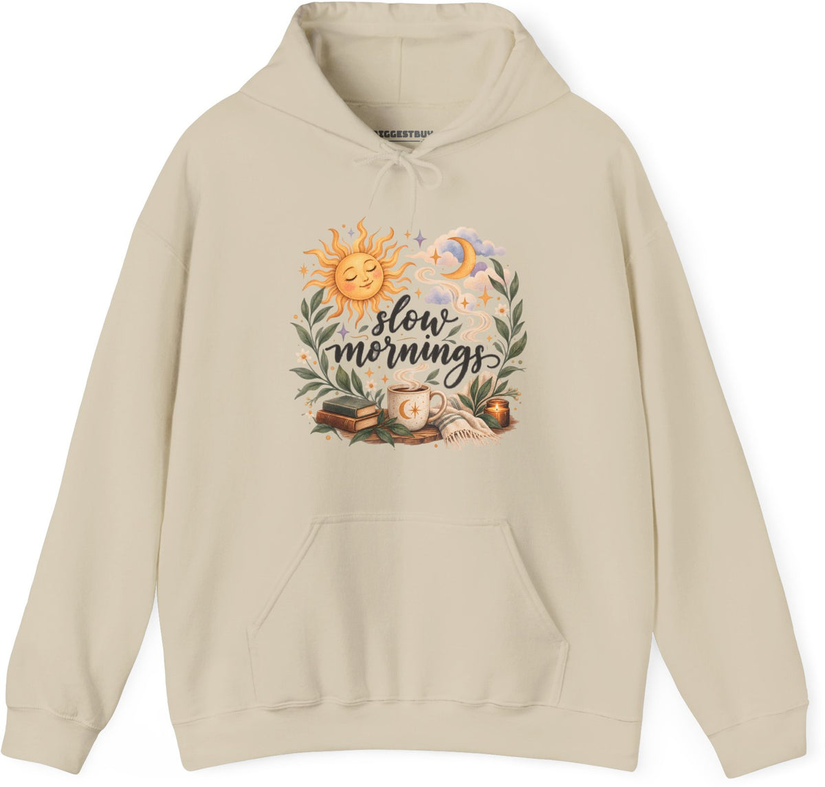 Sunshine Kisses - Pullover Hoodie in Sand, front view