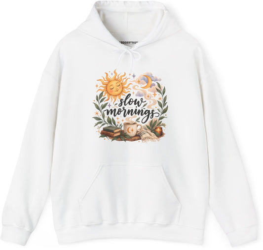 Sunshine Kisses - Pullover Hoodie in White, front view