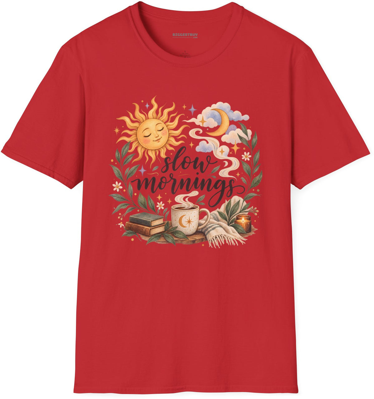 Sunshine Kisses - Softstyle T-Shirt in Red, front view