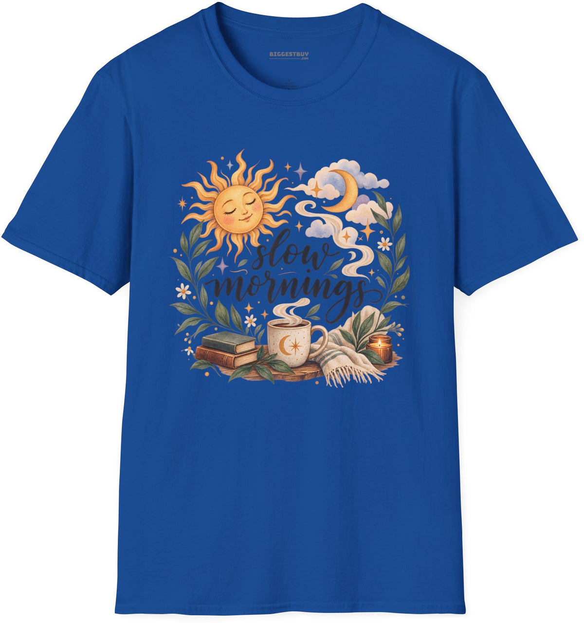 Sunshine Kisses - Softstyle T-Shirt in Royal, front view