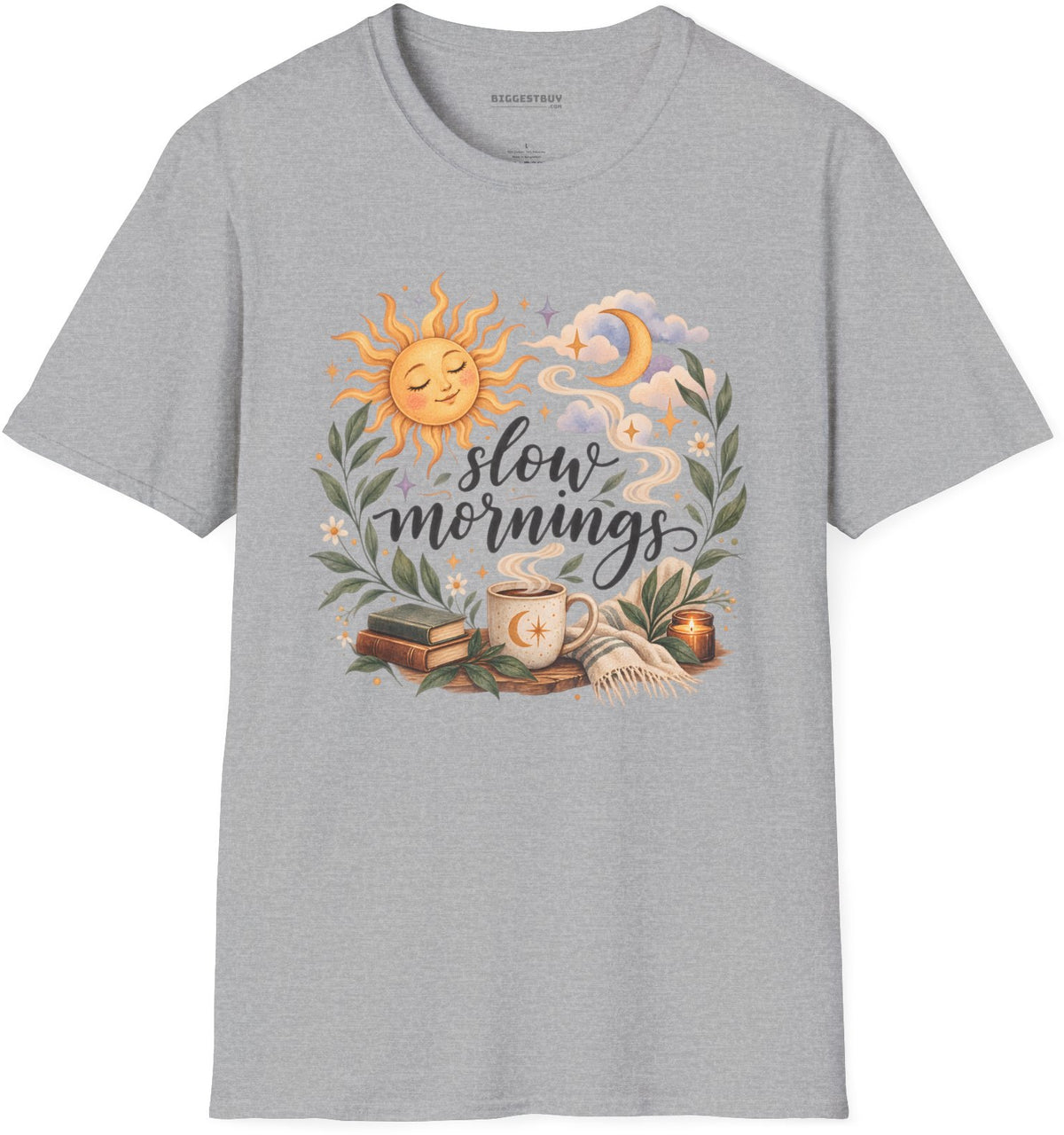 Sunshine Kisses - Softstyle T-Shirt in Sport Grey, front view