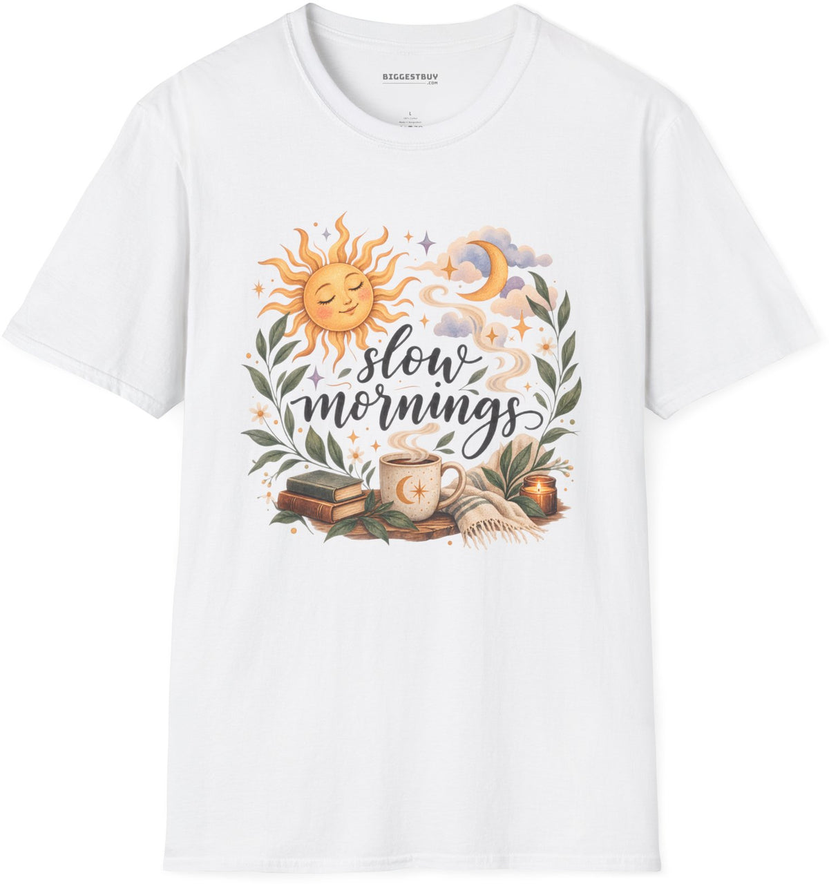 Sunshine Kisses - Softstyle T-Shirt in White, front view
