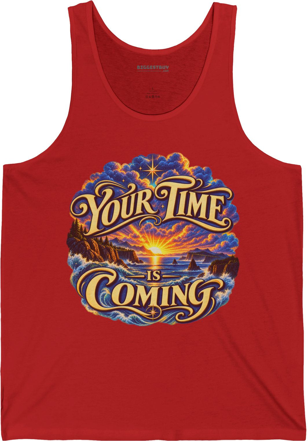 Times A-Comin - Jersey Tank Top in Red, front view