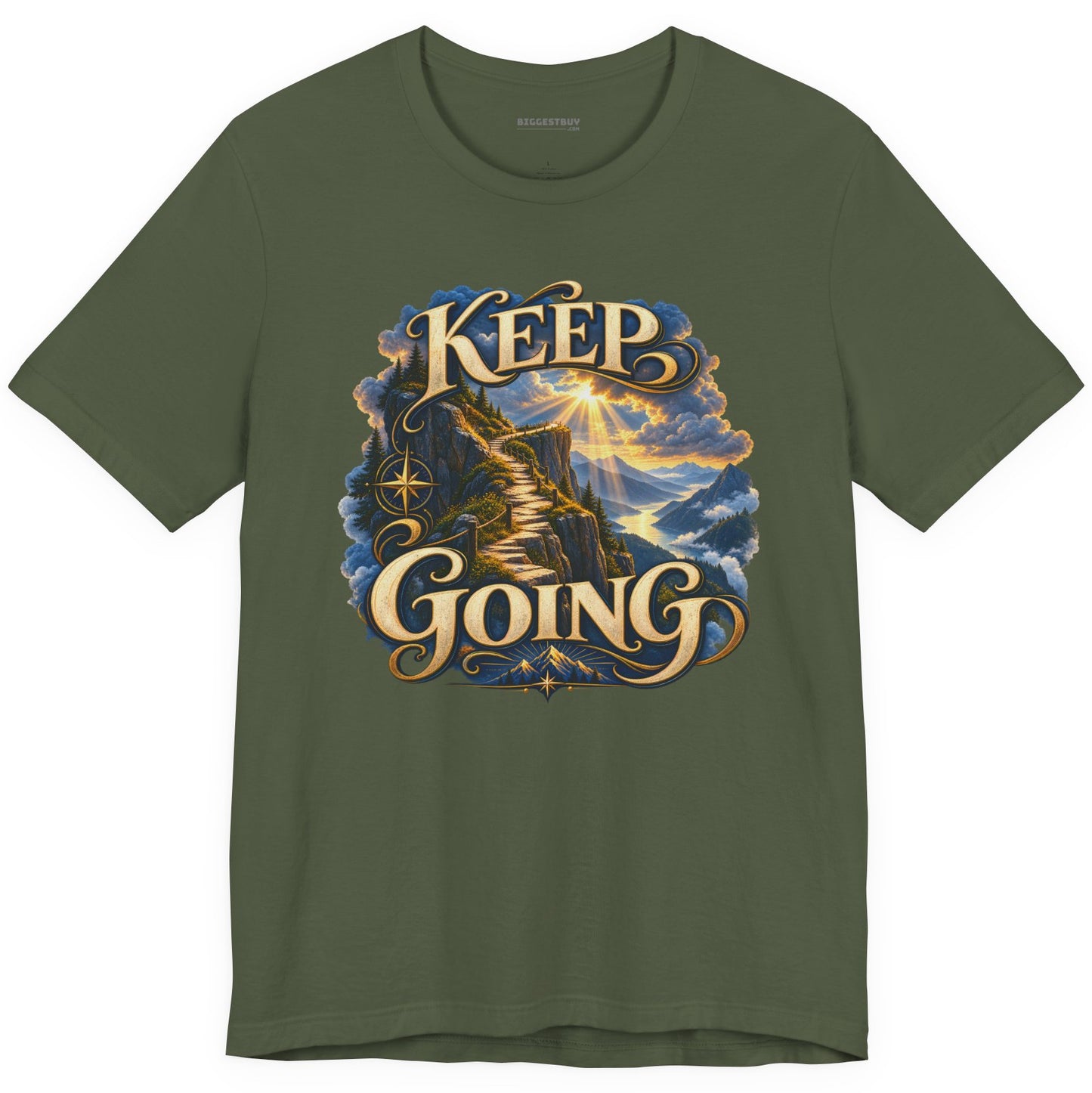 Trailblazer - Classic Jersey Tee in Military Green, front view