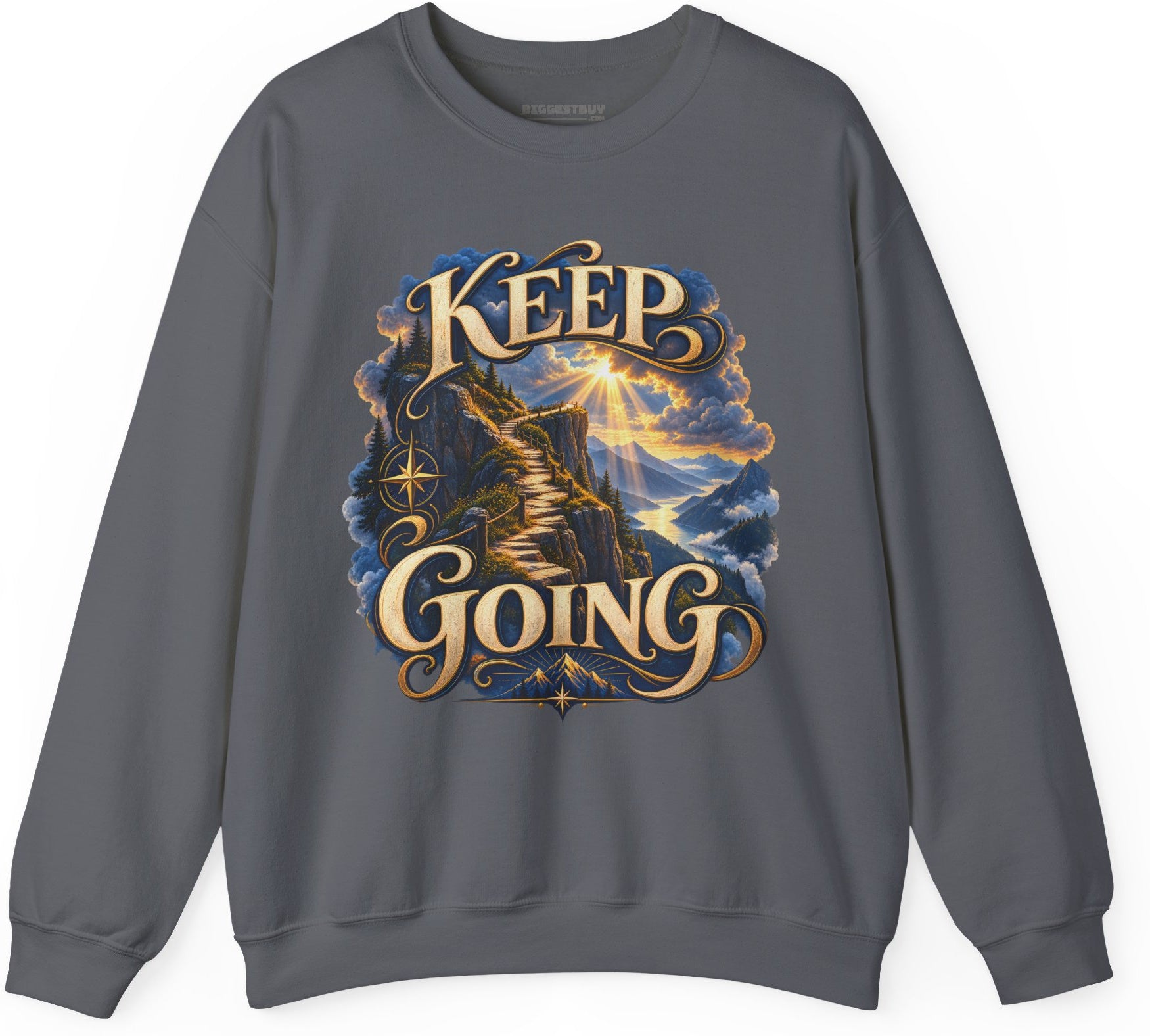 Trailblazer - Crewneck Sweatshirt in Charcoal, front view
