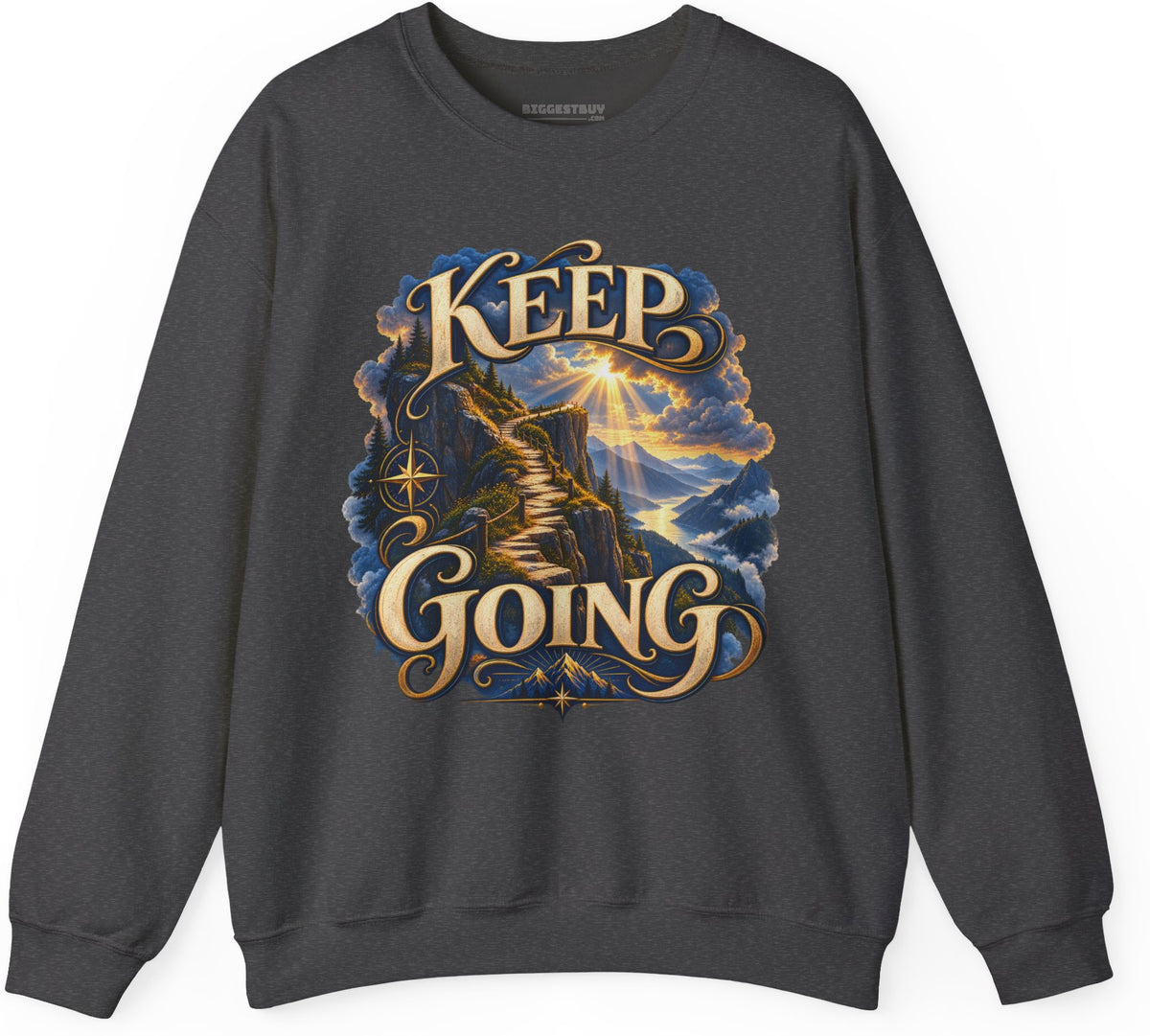 Trailblazer - Crewneck Sweatshirt in Dark Heather, front view