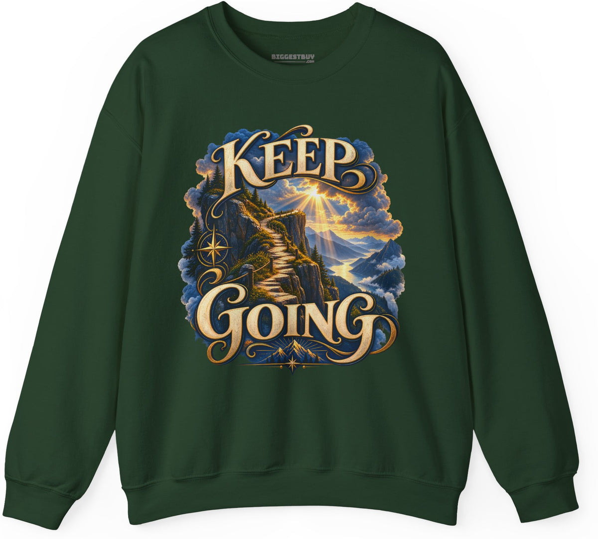 Trailblazer - Crewneck Sweatshirt in Forest Green, front view
