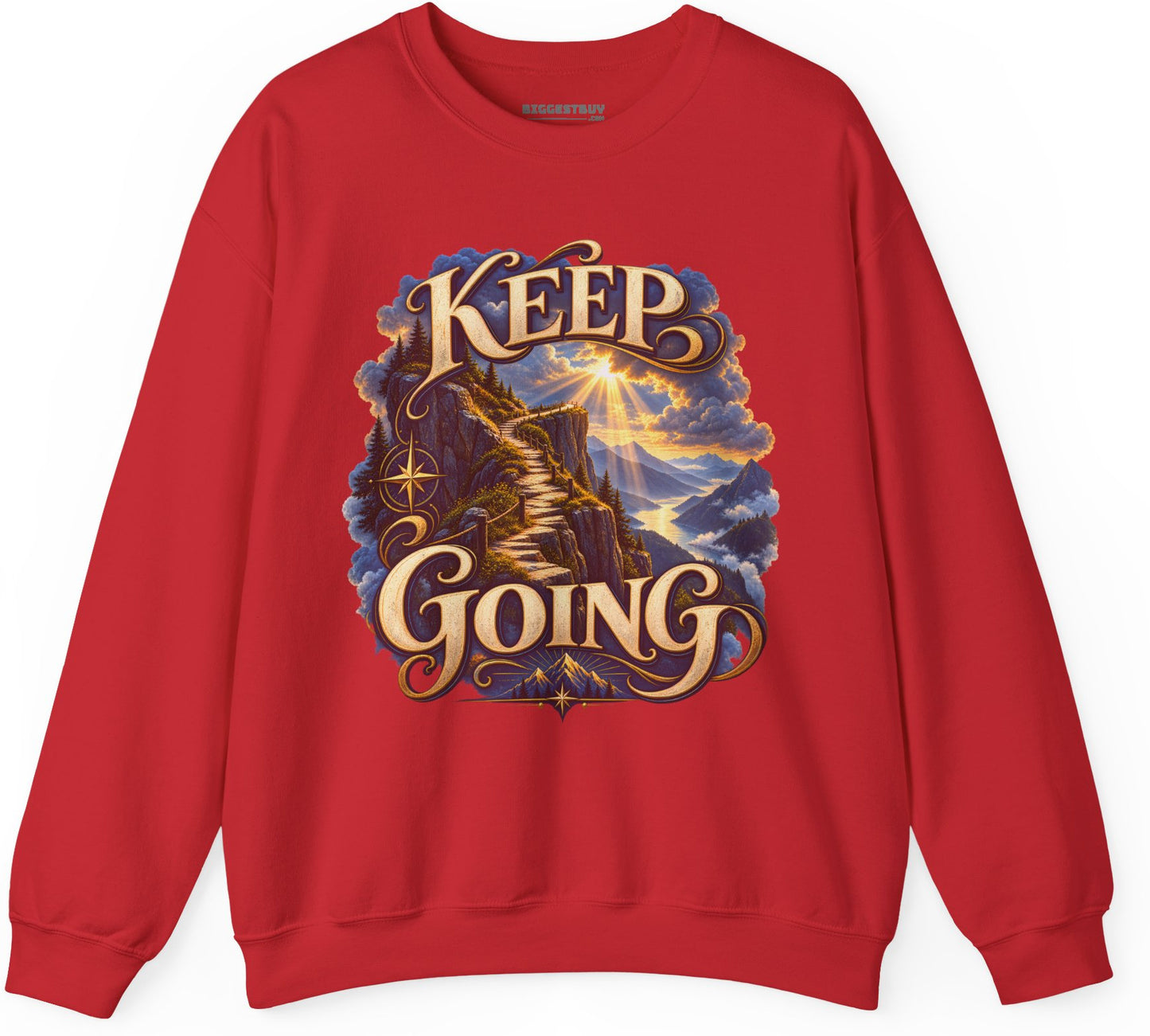 Trailblazer - Crewneck Sweatshirt in Red, front view