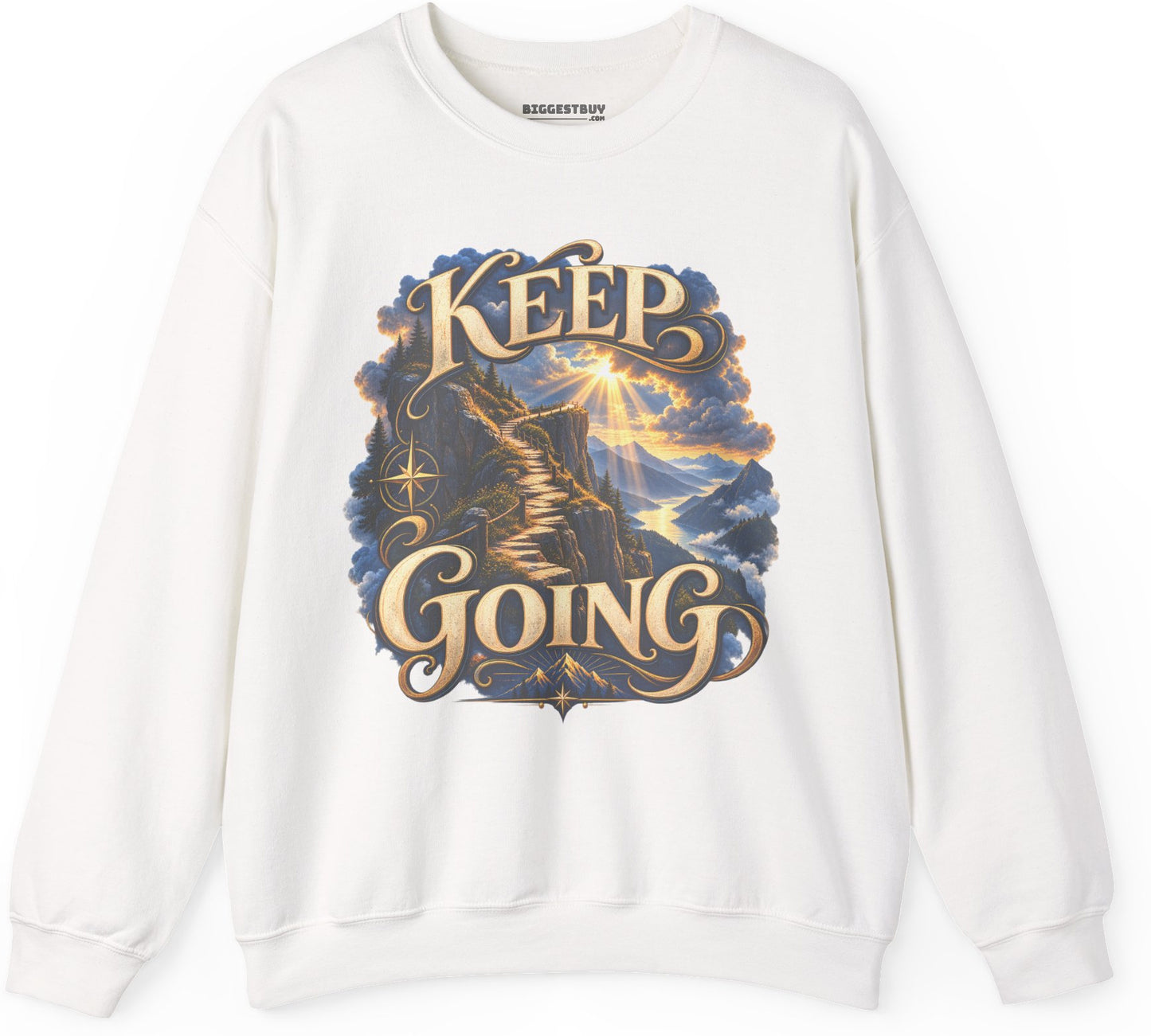 Trailblazer - Crewneck Sweatshirt in White, front view