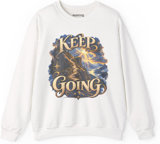 Trailblazer - Crewneck Sweatshirt in White, front view