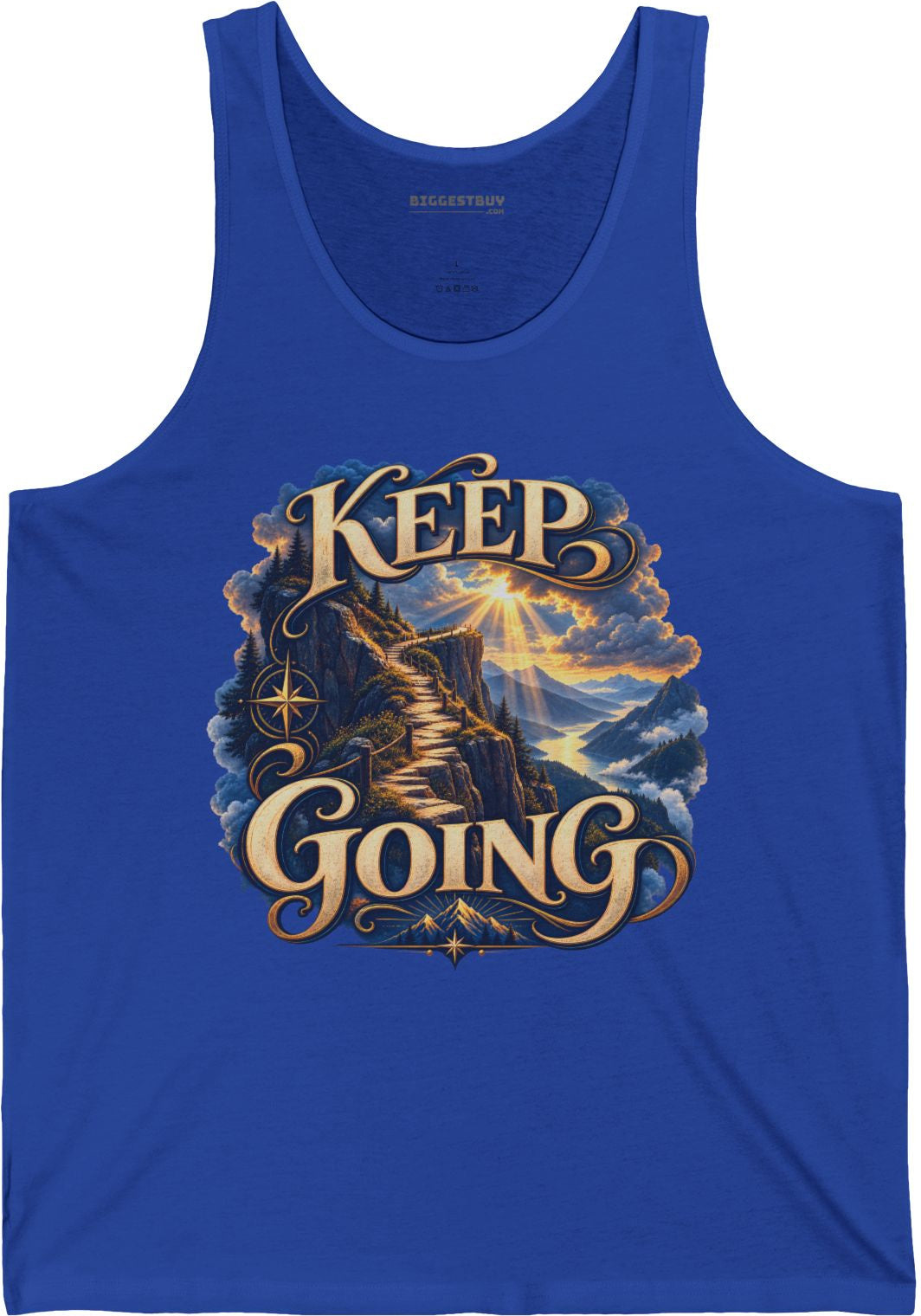 Trailblazer - Jersey Tank Top in True Royal, front view