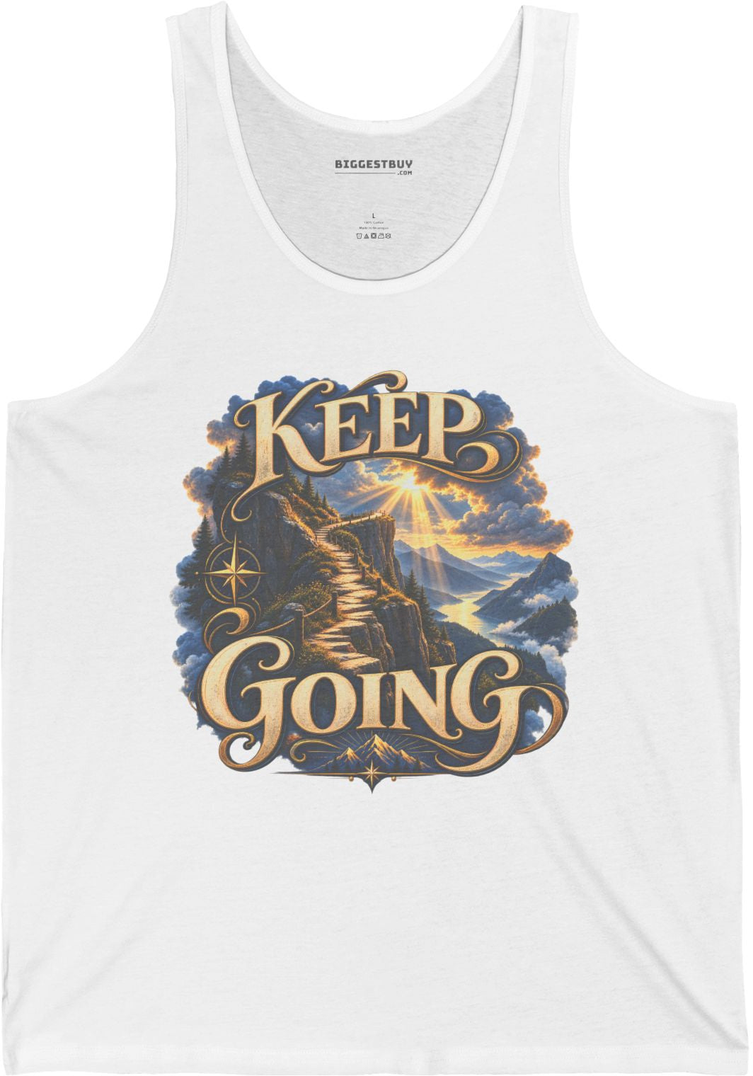 Trailblazer - Jersey Tank Top in White, front view