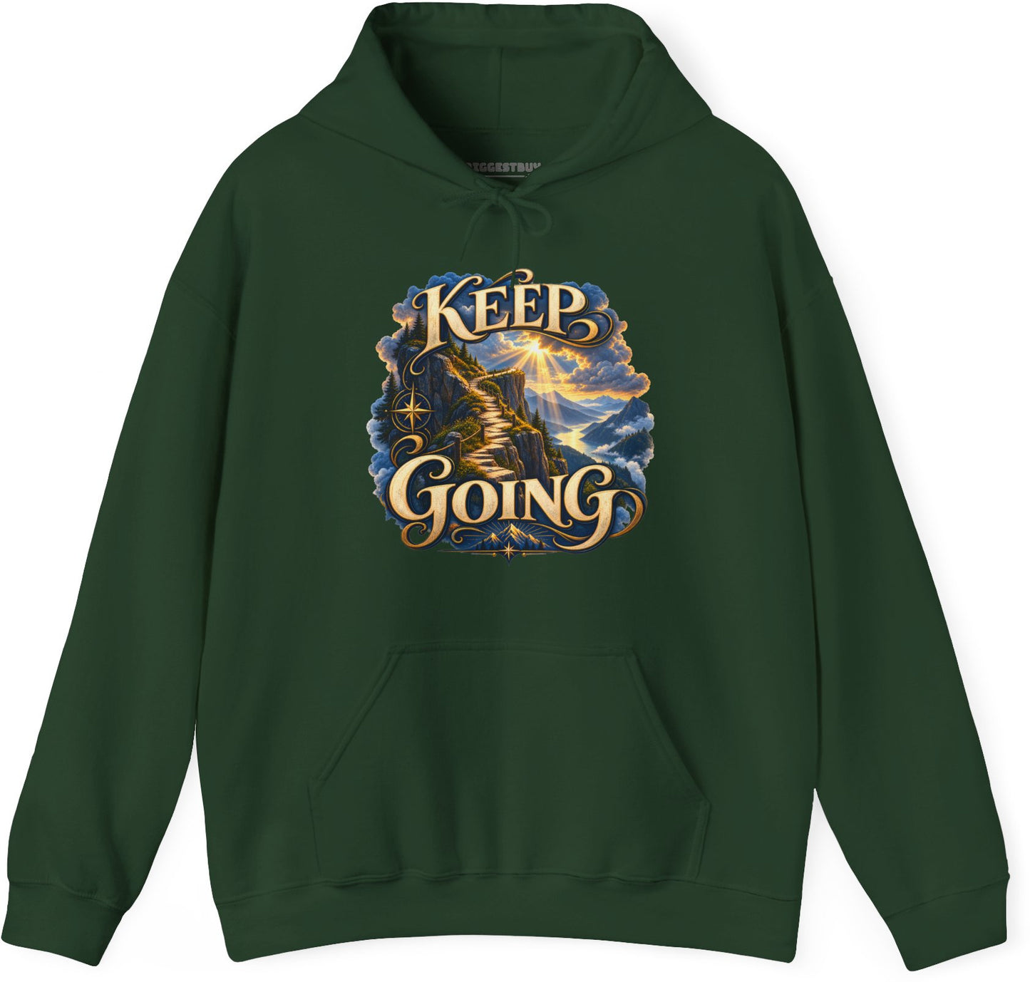 Trailblazer - Pullover Hoodie in Forest Green, front view