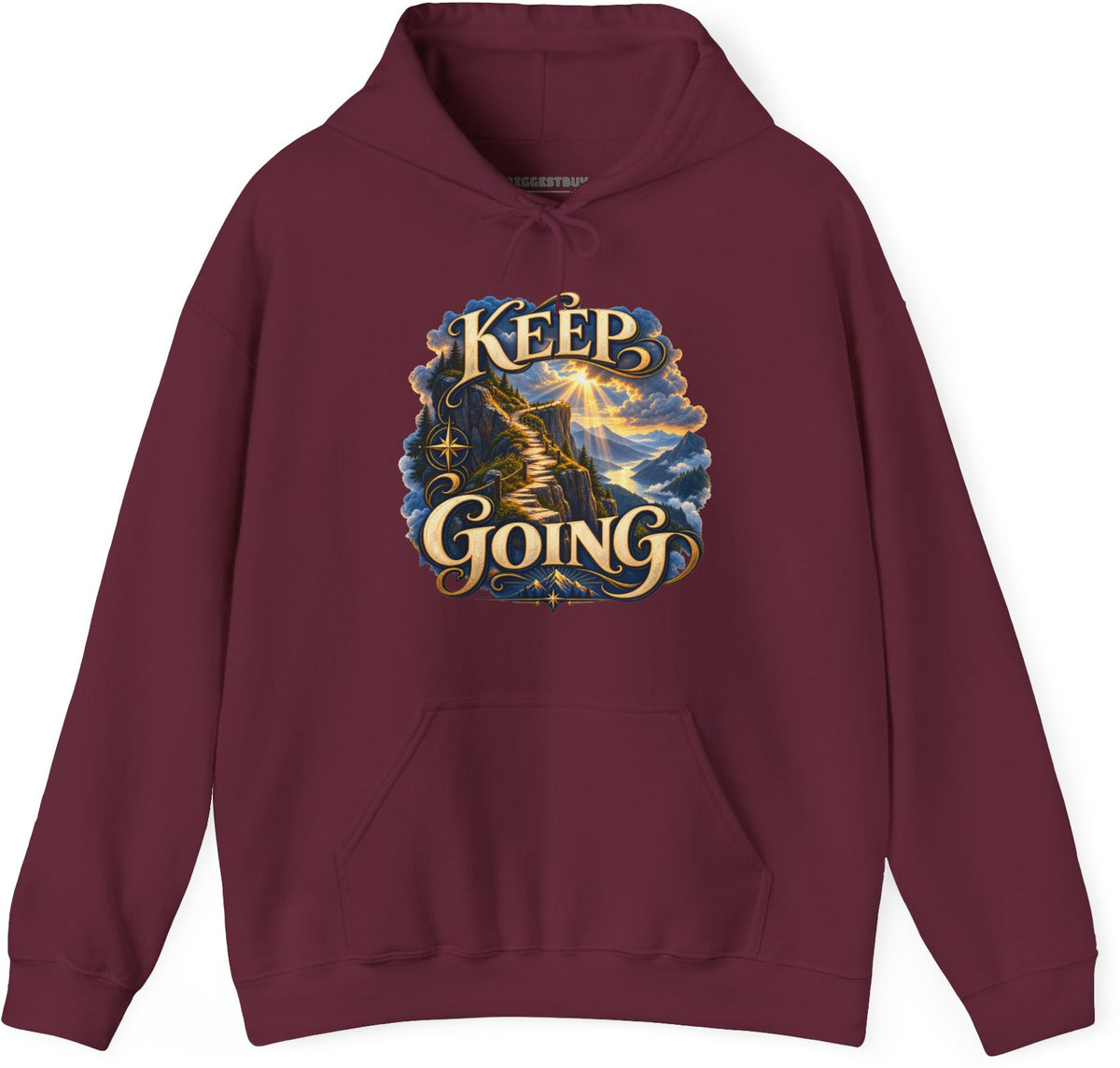 Trailblazer - Pullover Hoodie in Maroon, front view