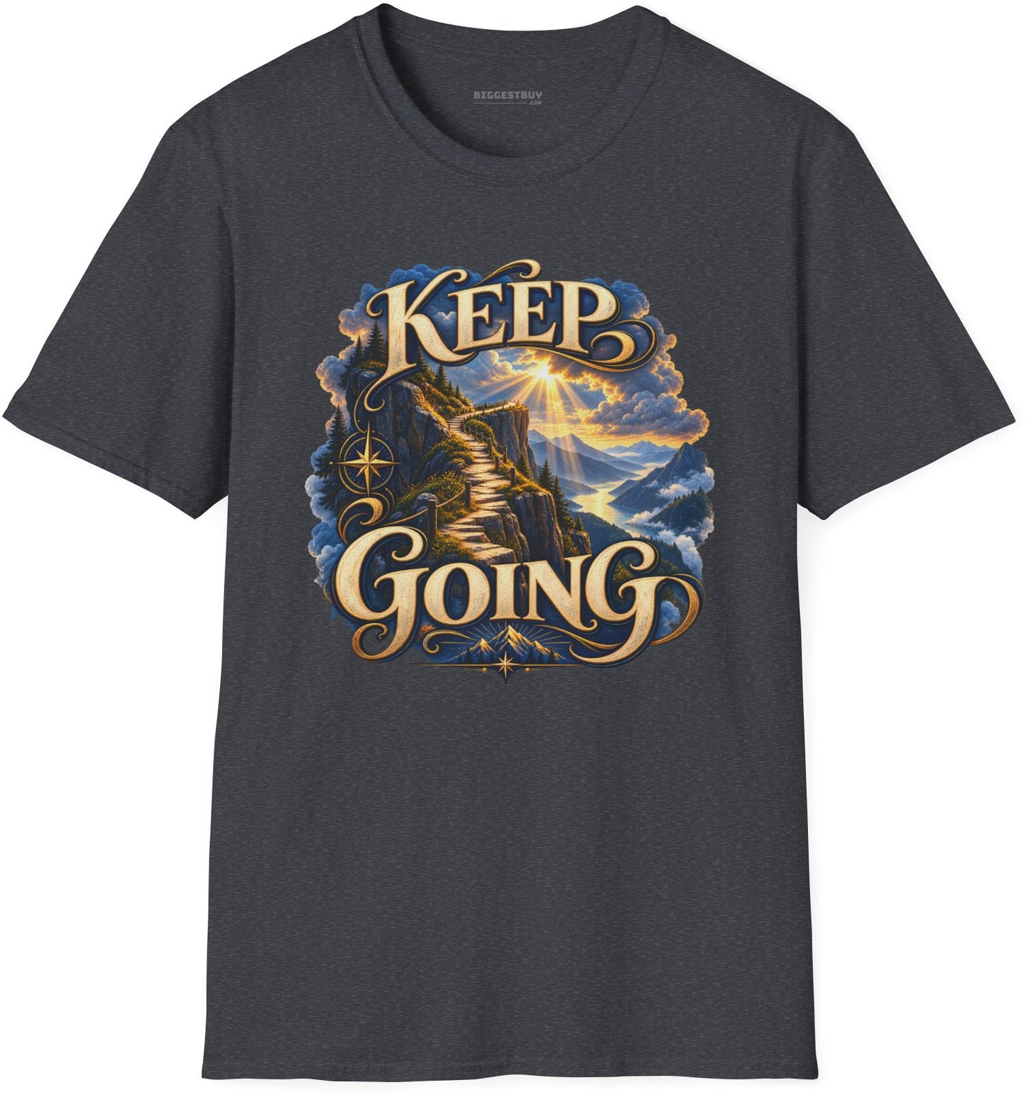 Trailblazer - Softstyle T-Shirt in Dark Heather Grey, front view