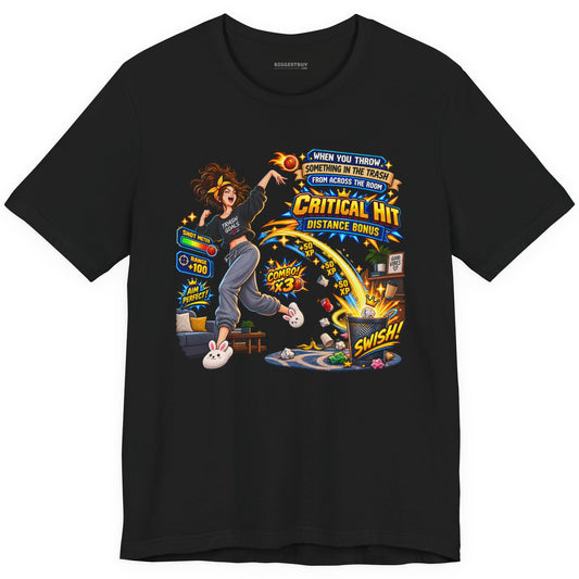 Trash Dance - Classic Jersey Tee in Black, front view