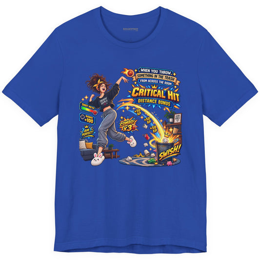 Trash Dance - Classic Jersey Tee in True Royal, front view