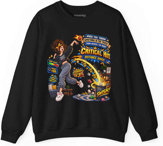 Trash Dance - Crewneck Sweatshirt in Black, front view