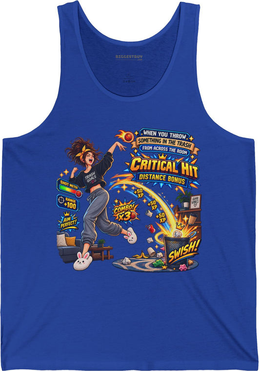 Trash Dance - Jersey Tank Top in True Royal, front view