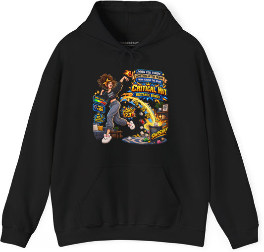Trash Dance - Pullover Hoodie in Black, front view