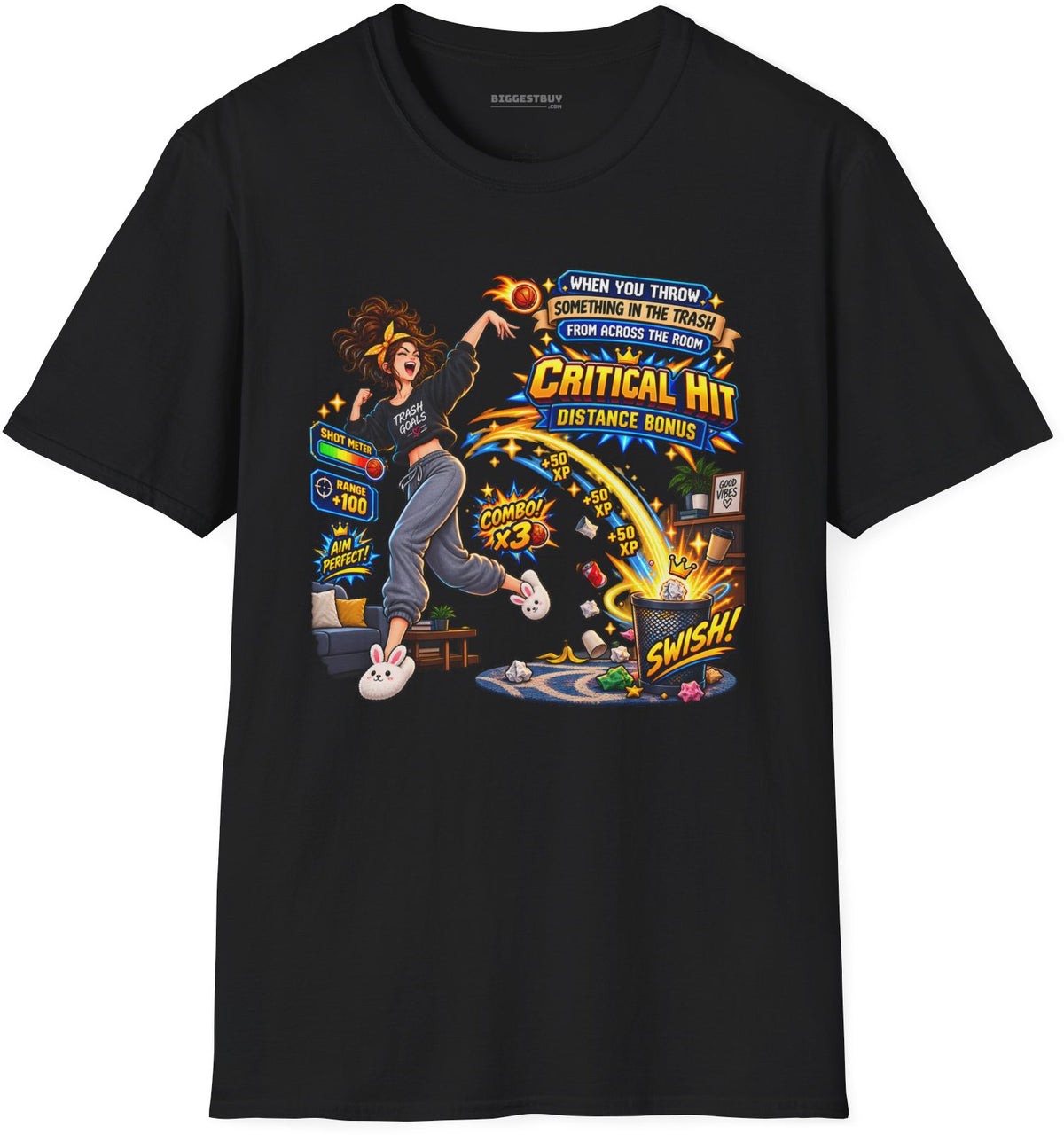 Trash Dance - Softstyle T-Shirt in Black, front view