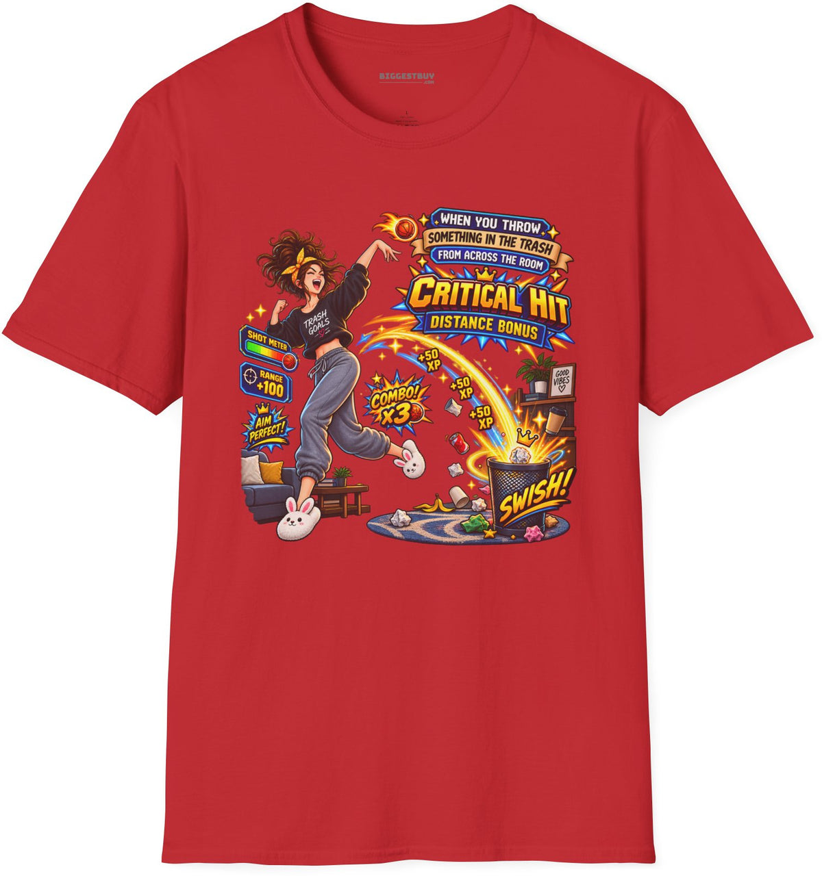 Trash Dance - Softstyle T-Shirt in Red, front view