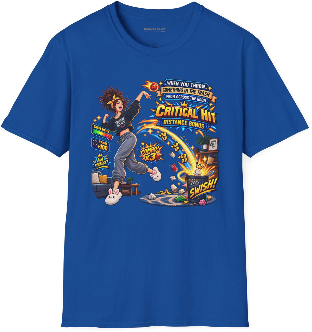 Trash Dance - Softstyle T-Shirt in Royal, front view