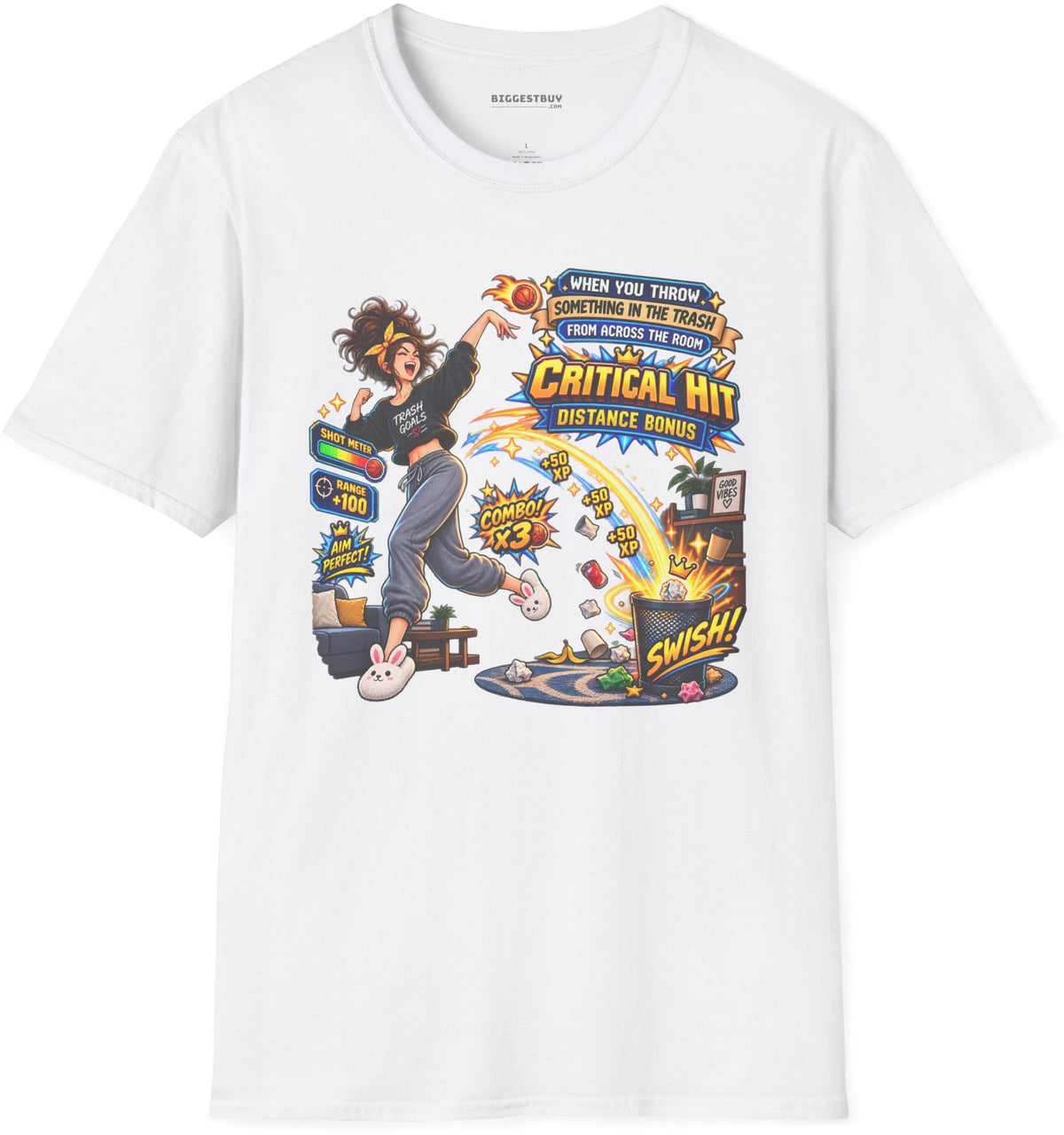 Trash Dance - Softstyle T-Shirt in White, front view