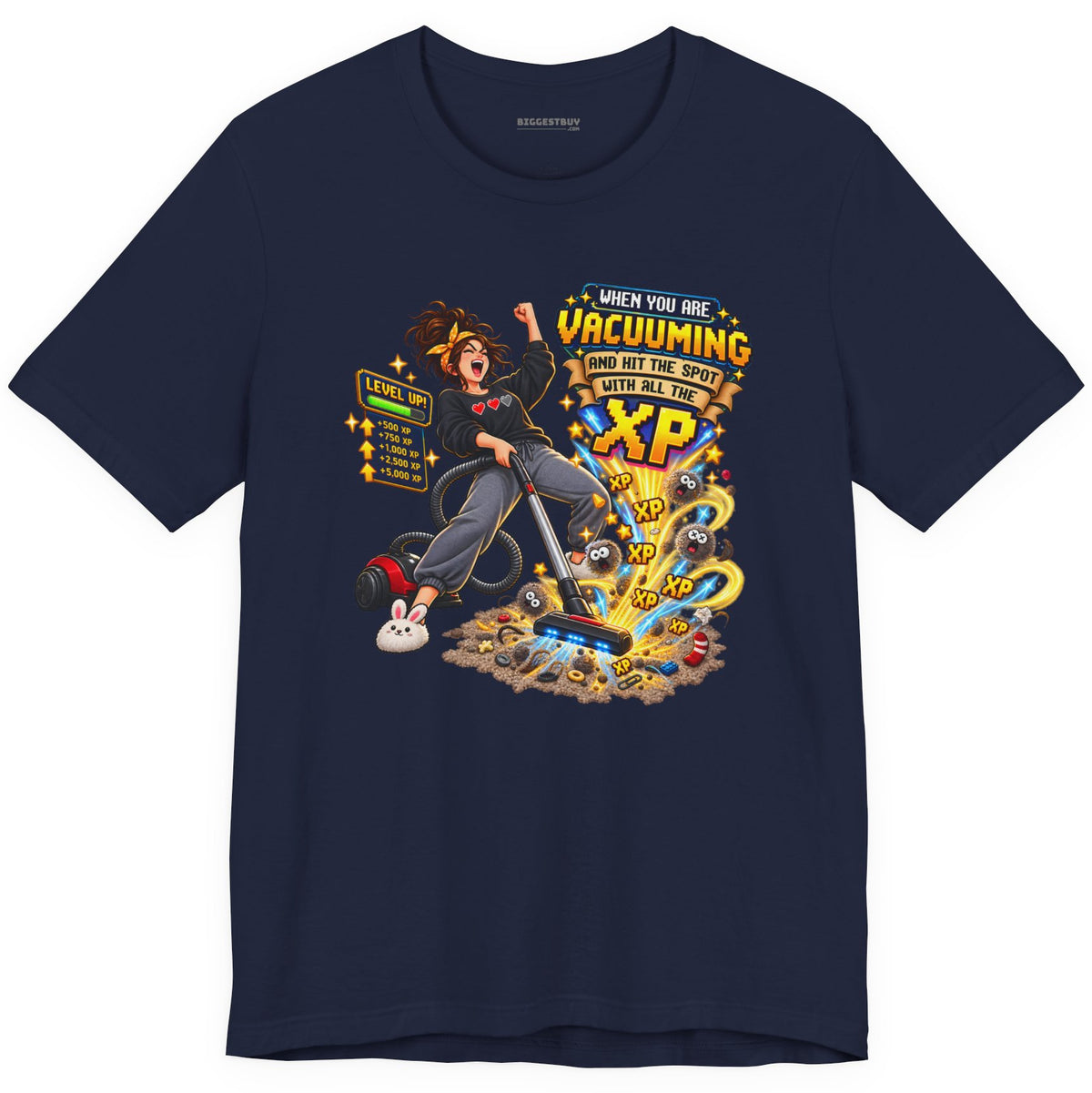 Vacuum Victory - Classic Jersey Tee in Navy, front view