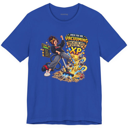 Vacuum Victory - Classic Jersey Tee in True Royal, front view