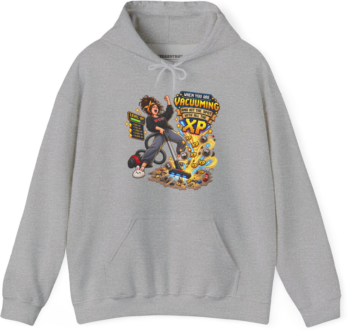 Vacuum Victory - Pullover Hoodie in Sport Grey, front view