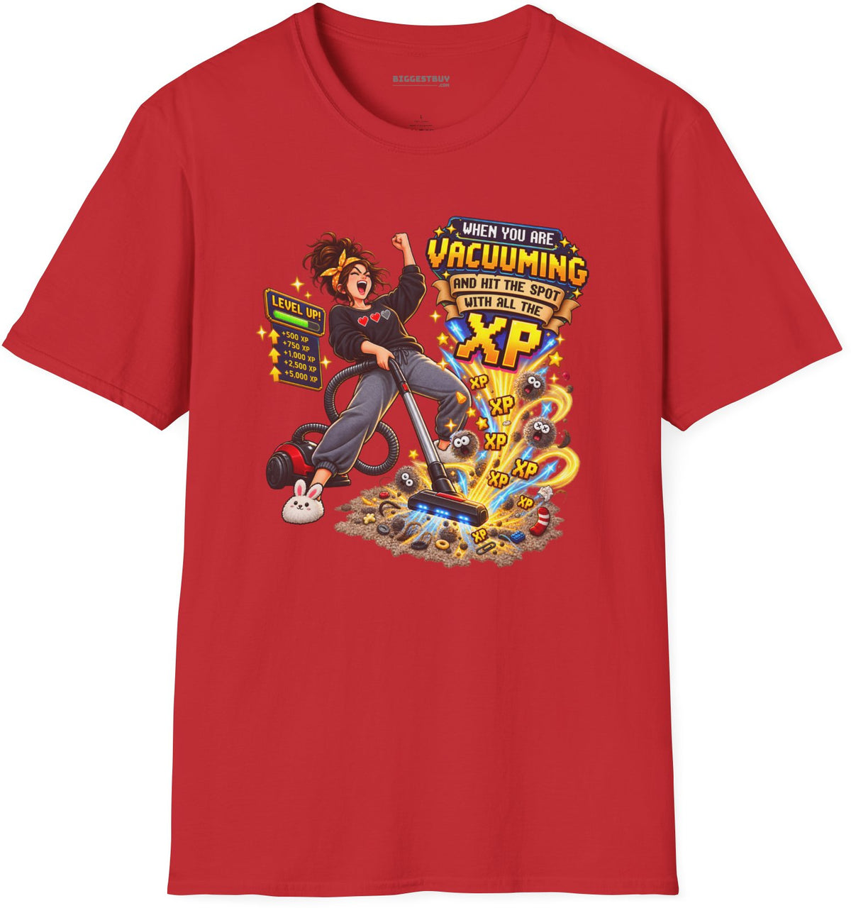 Vacuum Victory - Softstyle T-Shirt in Red, front view