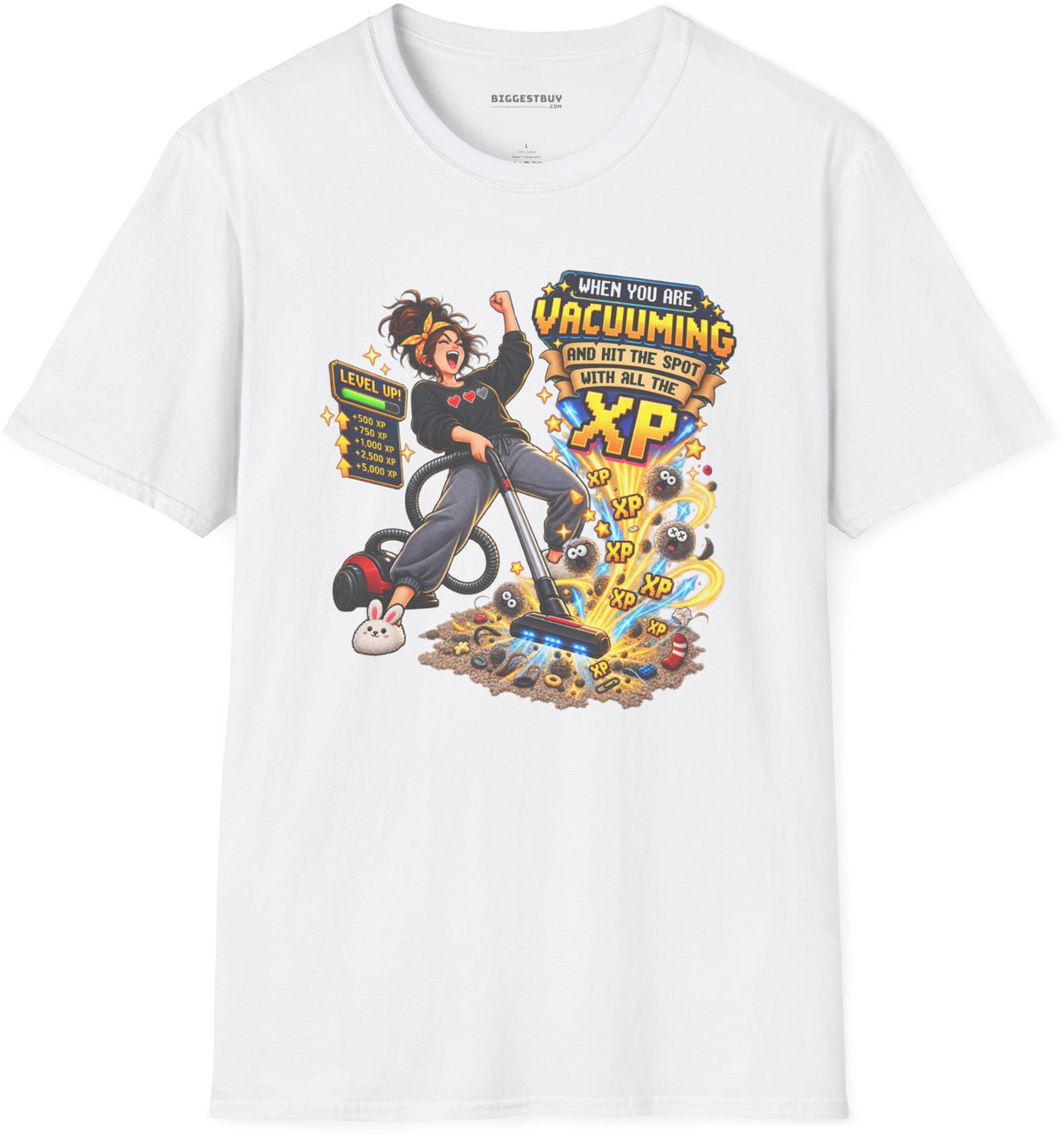 Vacuum Victory - Softstyle T-Shirt in White, front view
