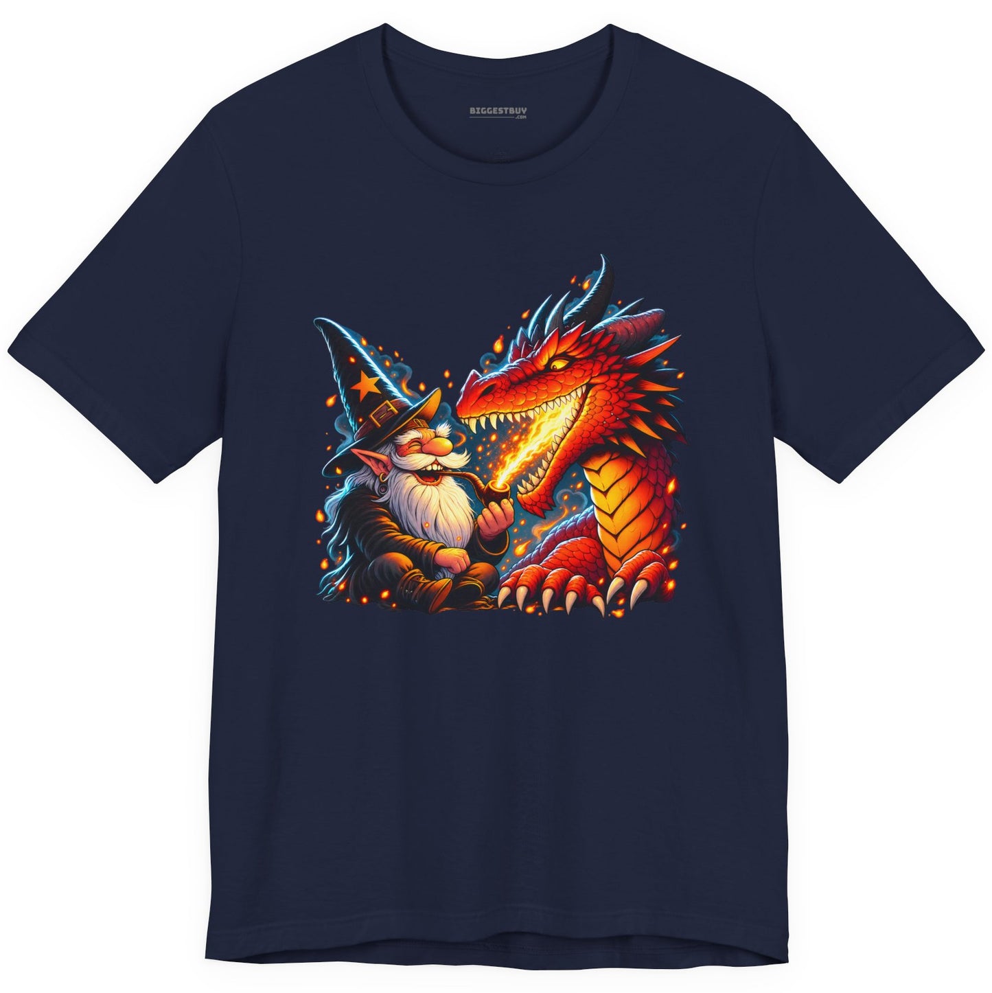 Wizards And - Classic Jersey Tee in Navy, front view