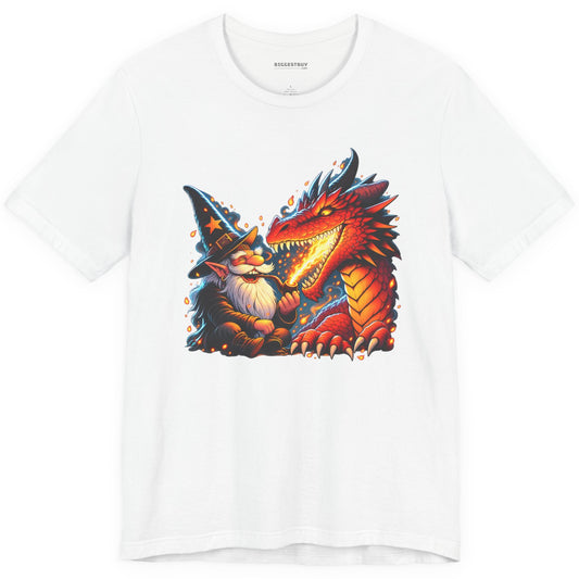 Wizards And - Classic Jersey Tee in White, front view