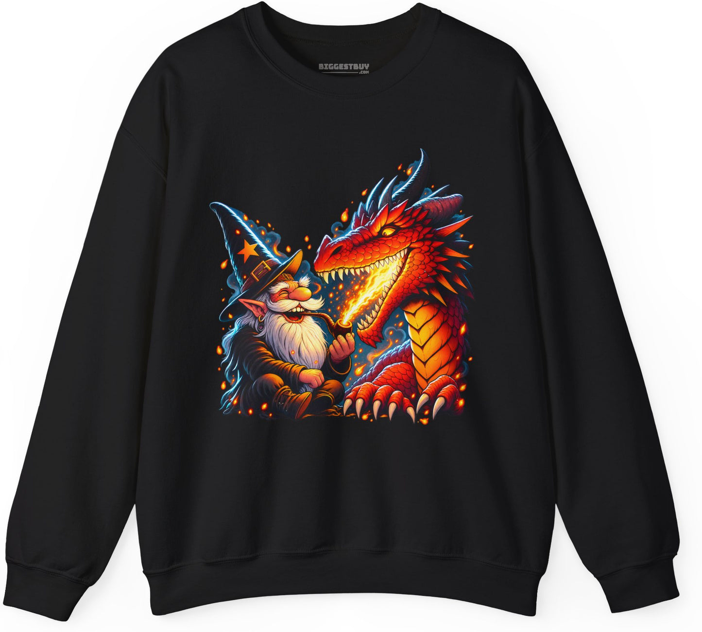 Wizards And - Crewneck Sweatshirt in Black, front view