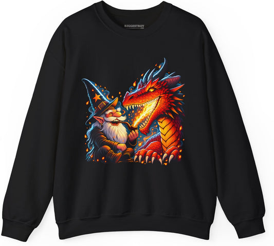 Wizards And - Crewneck Sweatshirt in Black, front view