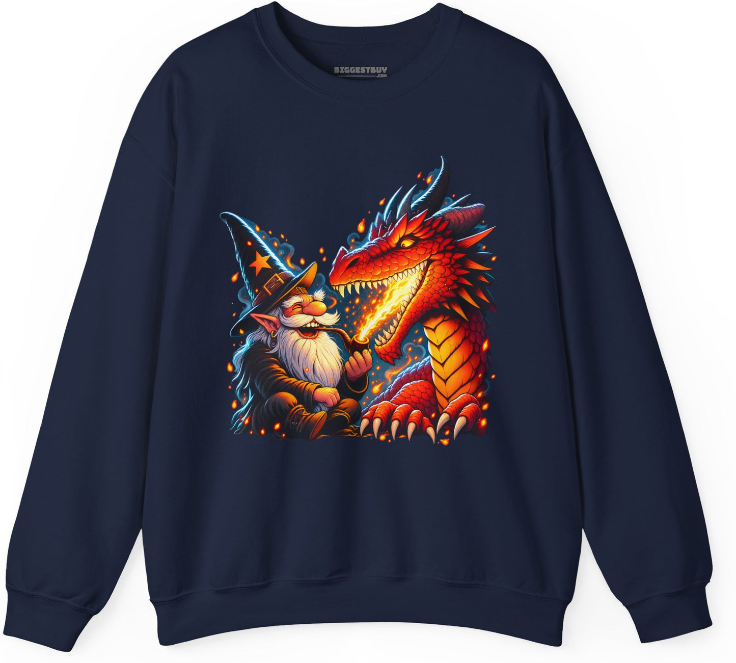 Wizards And - Crewneck Sweatshirt in Navy, front view