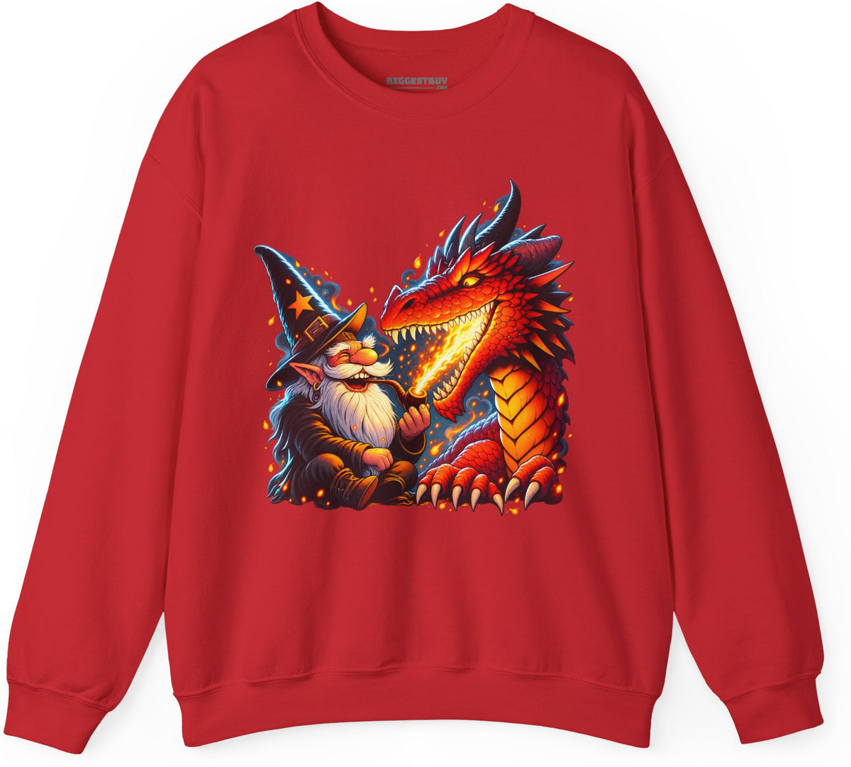 Wizards And - Crewneck Sweatshirt in Red, front view