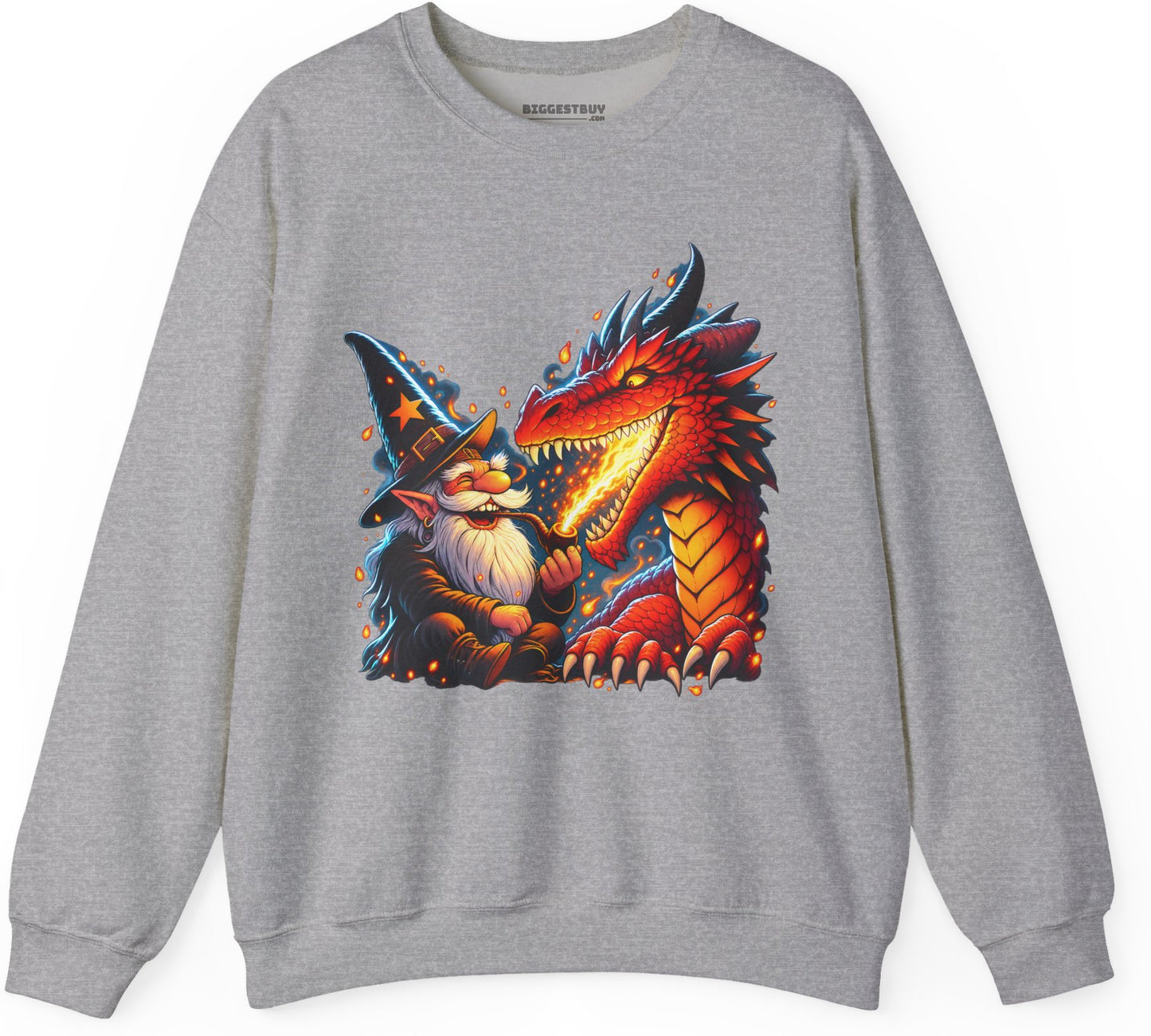 Wizards And - Crewneck Sweatshirt in Sport Grey, front view