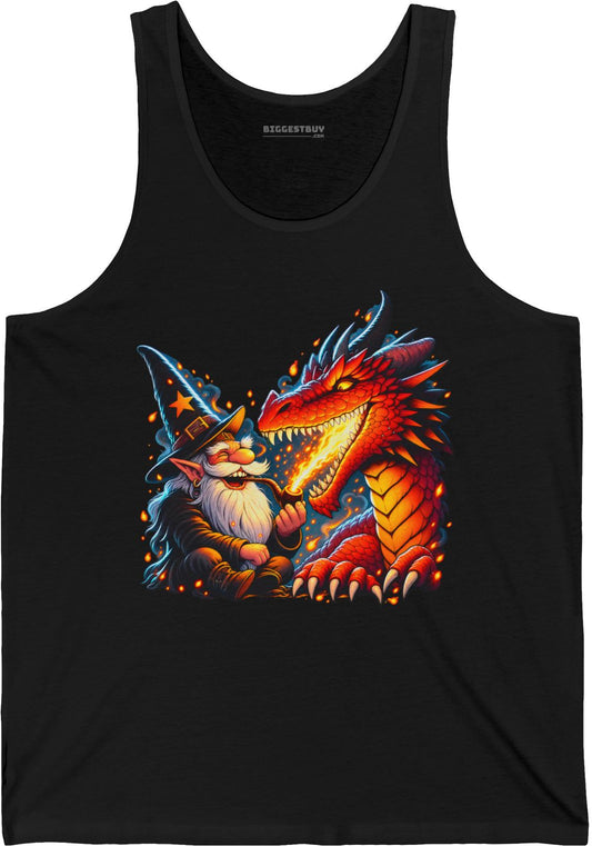 Wizards And - Jersey Tank Top in Black, front view