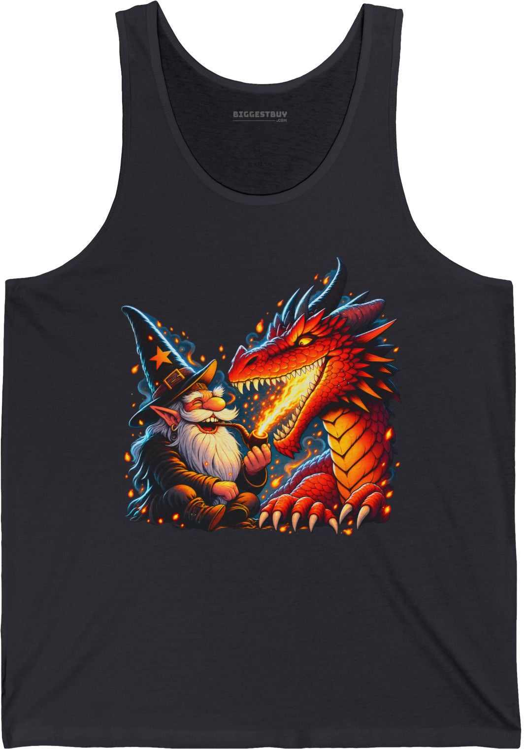 Wizards And - Jersey Tank Top in Dark Grey, front view