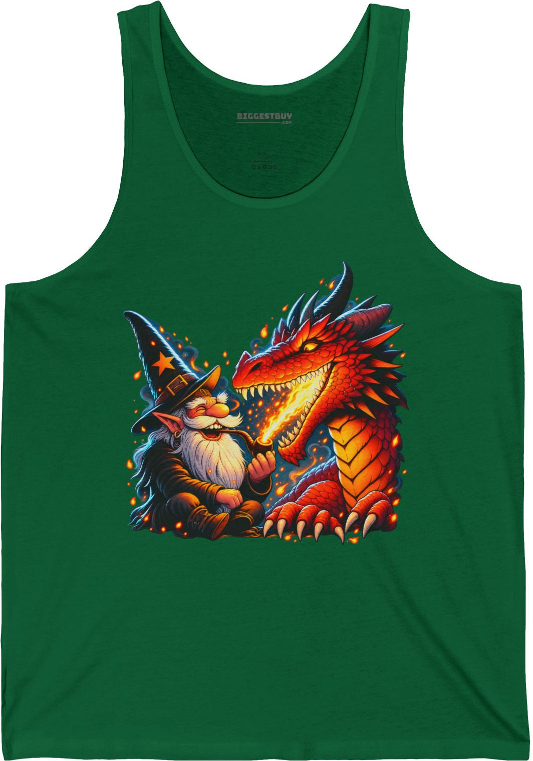 Wizards And - Jersey Tank Top in Kelly, front view