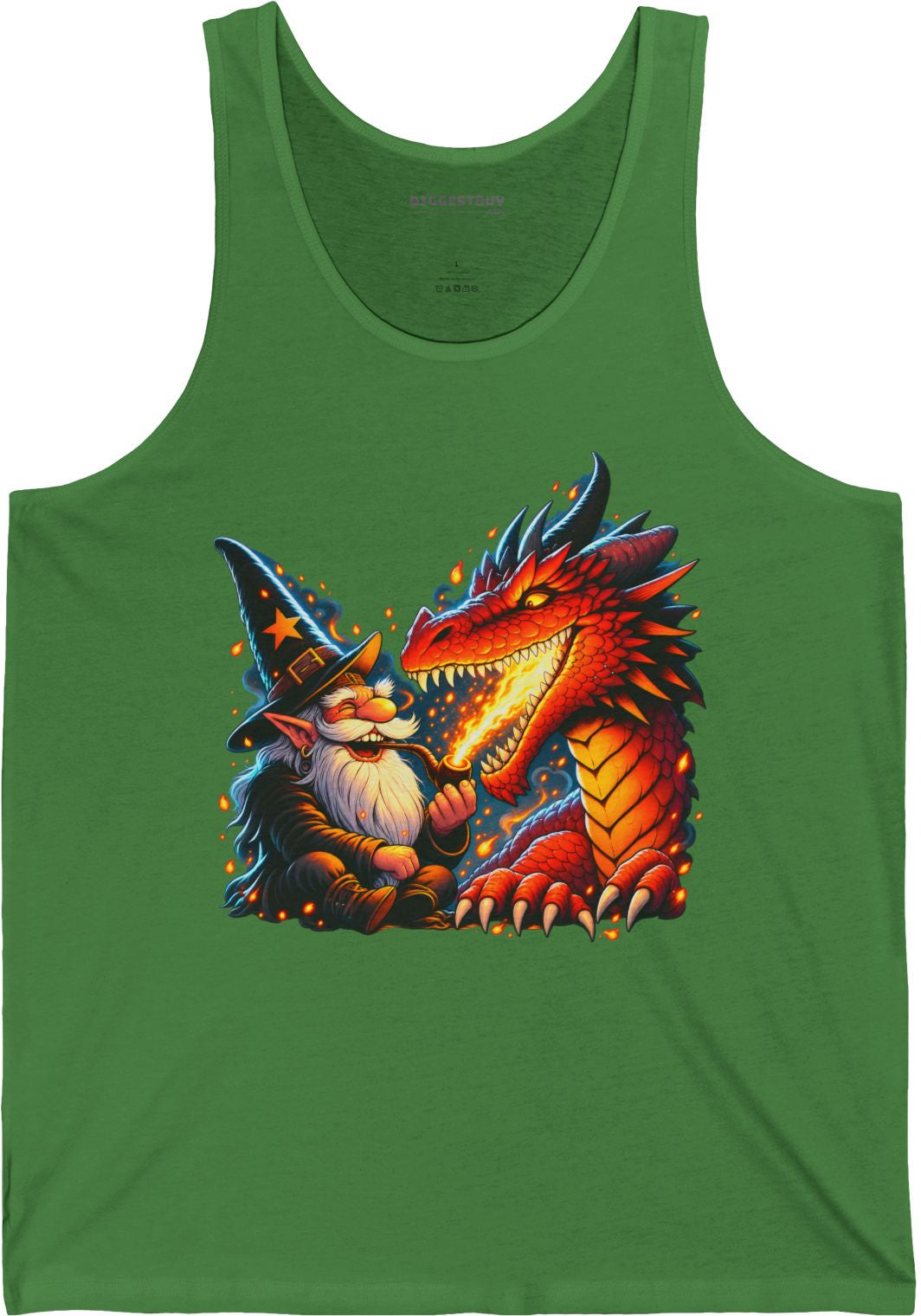 Wizards And - Jersey Tank Top in Leaf, front view