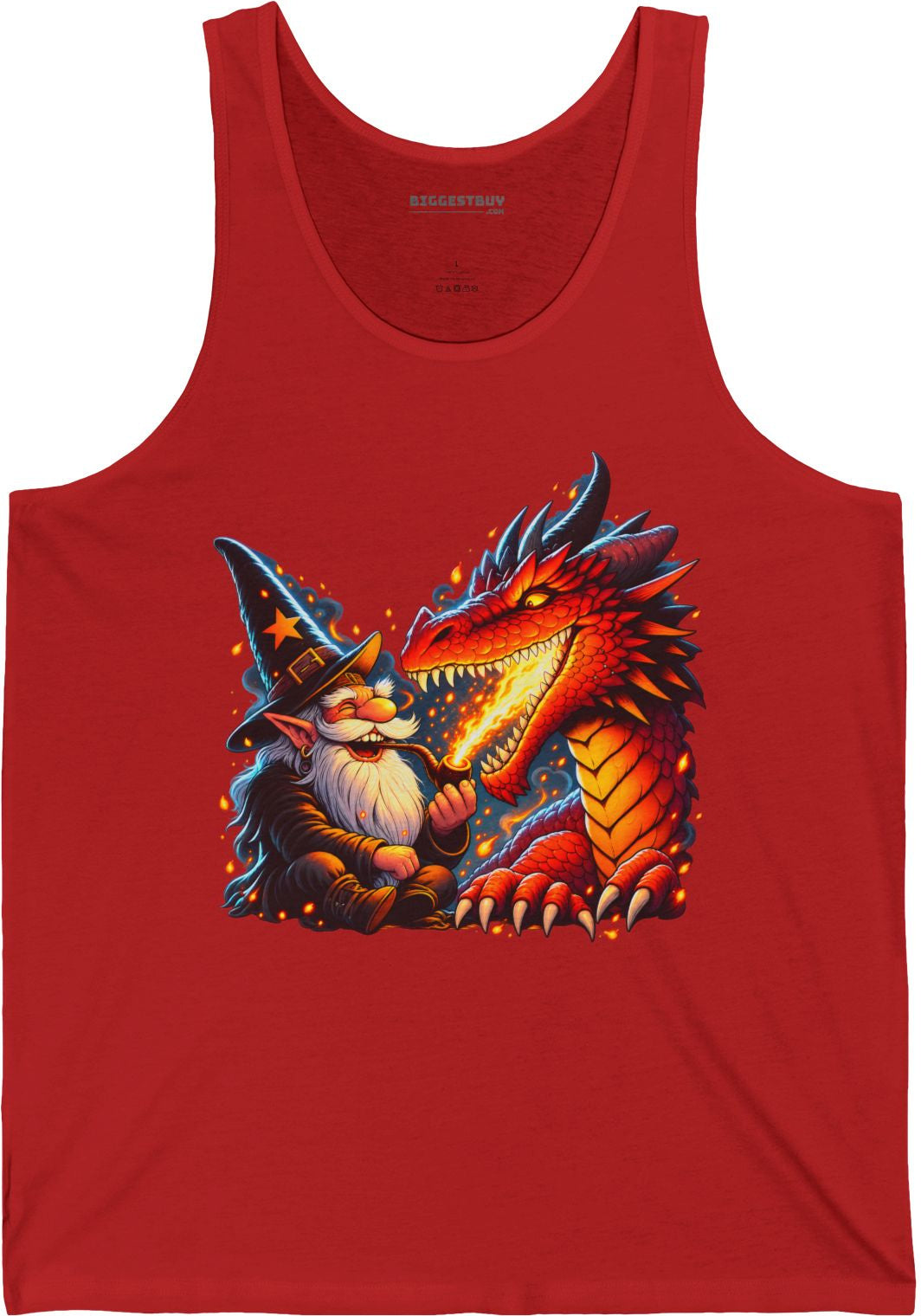 Wizards And - Jersey Tank Top in Red, front view